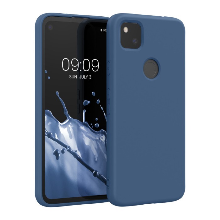 Husa pentru Google Pixel 4a, Silicon, Albastru, 52622.17