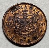 1 Ban 1900 Cupru, Carol I, Romania, UNC (1)
