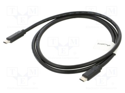 Cablu USB 3.1 USB C LANBERG 1m negru aurit foto