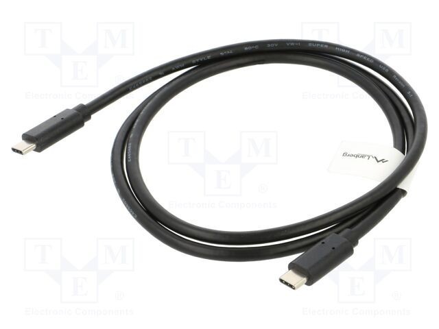 Cablu USB 3.1 USB C LANBERG 1m negru aurit
