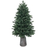 HOMCOM Brad Artificial de Crăciun cu 994 Crengi, Brad de Crăciun Realist cu Bază din Rășină, 85x150 cm, Verde | Aosom Romania