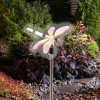 Decoratiune Solara Libelula Roz Led cu suport fix inaltime 50 cm, Home & Styling Collection