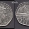 Anglia, Marea Britanie, 2000 50 Pence, Comemorativa, 150 de ani - Biblioteca