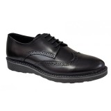 Pantofi barbati din piele naturala Negru TEST199NS