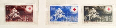 ROMANIA 1943 - Crucea Rosie - serie MNH** - LP 151 - nestampilat foto