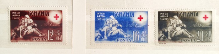 ROMANIA 1943 - Crucea Rosie - serie MNH** - LP 151 - nestampilat