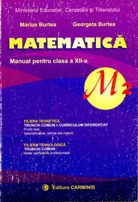 Matematica M2, manual clasa a XII-a - Marius Burtea foto