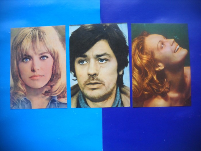 HOPCT LOT NR 1225 ALAIN DELON SI SOTIILE-ACTORI-3 CARTI POSTALE-NECIRCULATE