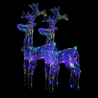 Decorațiuni reni de Crăciun, 2 buc., 60x16x100 cm, acril foto