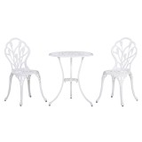 Outsunny Set de Gradina 3 Piese din Aluminiu cu 2 Scaune