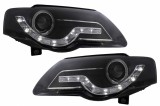 Faruri LED DRL VW Passat B6 3C (03.2005-2010) Negru Performance AutoTuning, KITT Lightning