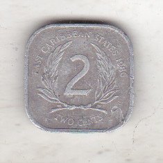 bnk mnd East Caribbean States 2 centi 1986