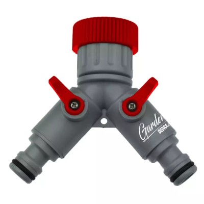Conexiune dubla pentru furtun / robinet gradina 1/2&amp;amp;quot;-3/4&amp;amp;quot; foto