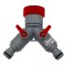 Conexiune dubla pentru furtun / robinet gradina 1/2&amp;quot;-3/4&amp;quot;