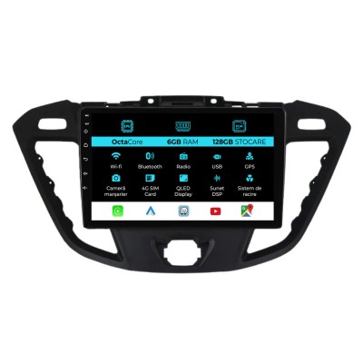 Navigatie Dedicata Ford Transit (2012 - 2018), 9 Inch, 6Gb Ram, 128Gb stocare, Carplay foto