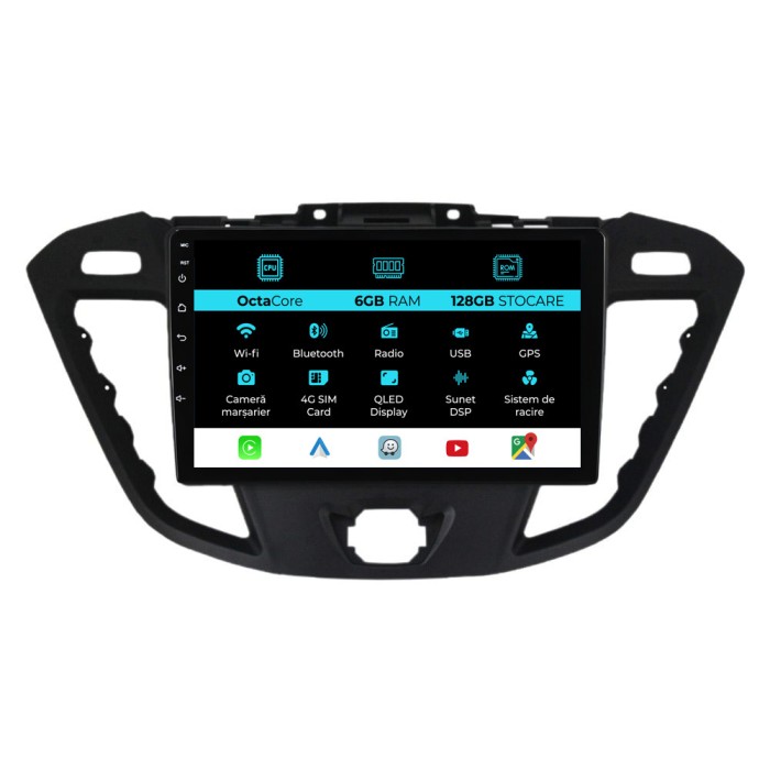 Navigatie Dedicata Ford Transit (2012 - 2018), 9 Inch, 6Gb Ram, 128Gb stocare, Carplay