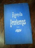 AGENDA PRINTEMPS, 1884, AGENDA VECHE NESCRISA