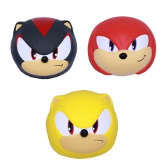 Set 3 jucarii squish Sonic colection, Shadow Knuckles Supersonic, 6cm