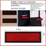 Banner / isigna cu acumulator comandat prin bluetooth pachet 8 bucati