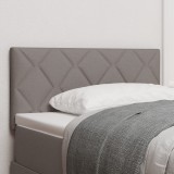 vidaXL Tablă de Pat LED Design Diamond Blocks Taupe 90 cm Țesătură