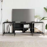 VidaXL Comodă TV, negru, 153x37x50 cm, lemn compozit