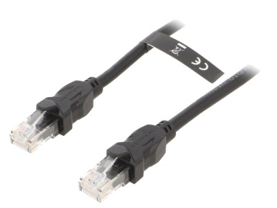 Cablu Patch UTP Cat6 PVC Negru 15m foto