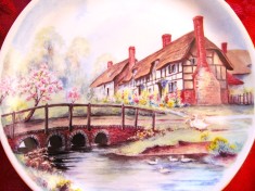 FARFURIE DECORATIVA PORTELAN ENGLEZESC BONE CHINA COTTAGES OF RURAL