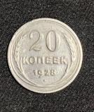 Moneda 20 copeici 1928 Rusia argint #