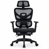 Scaun ergonomic premium pentru birou, tetiera reglabila, suport lombar reglabil, suport picioare