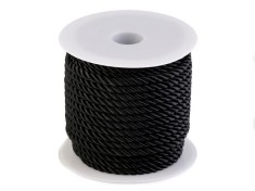 Snur rasucit pentru activitati de lucru manual, negru, 3 mm x 3.5 m