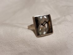 argint INEL cu piatra SIDEFATA unic FRANTA manopera EXCEPTIONALA splendid VECHI de efect