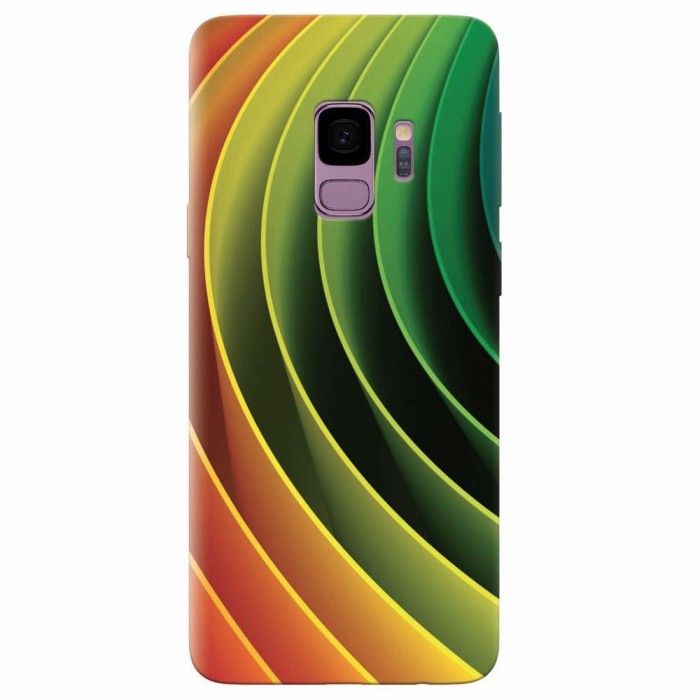 Husa silicon pentru Samsung S9, 3D Multicolor Abstract Lines