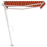 Cumpara ieftin Copertina autonoma retractabila manual, oranj/maro, 350x250 cm
