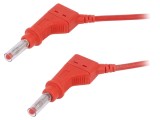 Cablu de masurare ST&Auml;UBLI 32A Mufa Banana 4mm 2m Rosu Silicon CAT II 600V