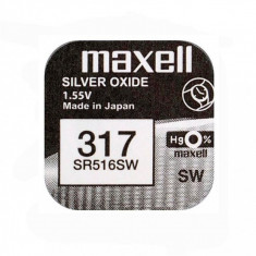 Baterie ceas Maxell SR516SW V317 SR62 1.55V oxid de argint 1buc