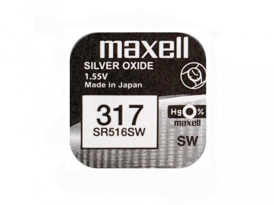 Baterie ceas Maxell SR516SW V317 SR62 1.55V oxid de argint 1buc foto