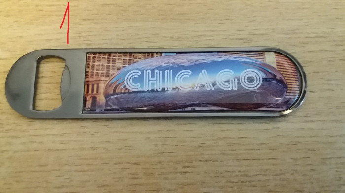 D3 - Magnet frigider - Tematica turism - Desfacator bere - America 1