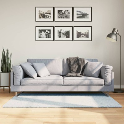 vidaXL Covor HUARTE, fir scurt, moale și lavabil, albastru, 80x150 cm 375128 foto