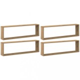 Cumpara ieftin Rafturi perete cub, 4 buc., stejar artizanal 100x15x30 cm lemn