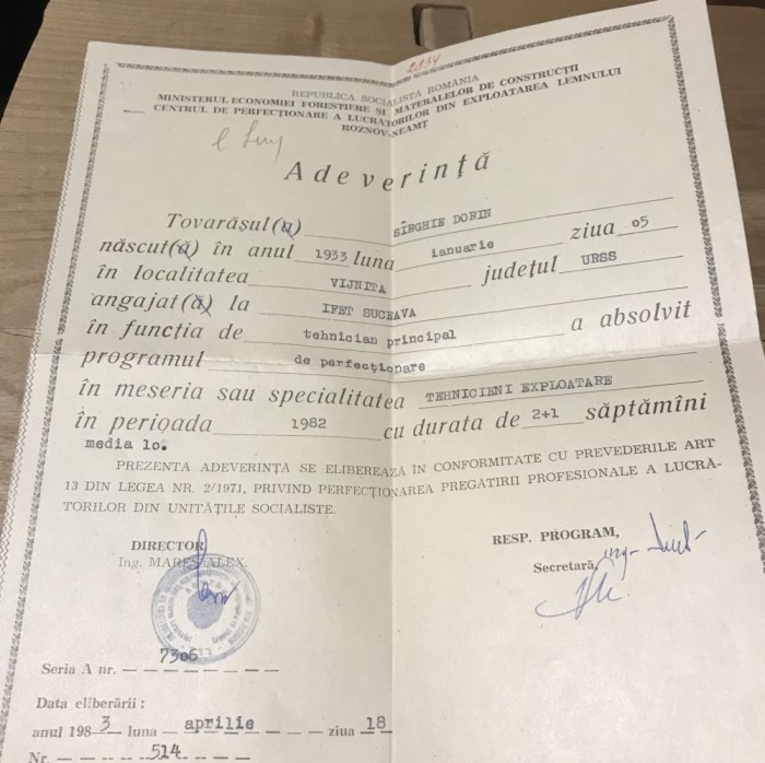 (2) Act Adeverinta