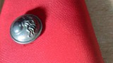 NASTURE/BUTON GENIE GRENADE M.D.MORIN PARIS 17MM,ARGINTAT TRUPA ORIGINAL