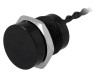 Comutator piezoelectric ONPOW SPST-NO, 24V, carcasa aluminiu, negru, IP68, 16mm, PS165P10YBK1