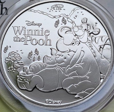 5 pounds 2023 Pitcairn Island, Winnie the Pooh and Friends, Brilliant uncirculated, Coincard foto