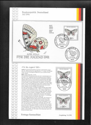 Germania FDC 16f.1991 foto