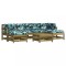 Set mobilier de gradina cu perne, 7 piese, lemn de pin tratat