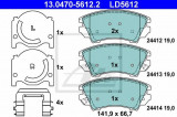 Set placute frana,frana disc OPEL ZAFIRA TOURER C (P12) (2011 - 2016) ATE 13.0470-5612.2