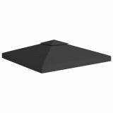 Acoperis de pavilion, 2 niveluri, negru, 3x3 m, 310 g/m&sup2;