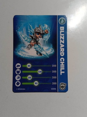 Skylanders Blizzard Chill - Card foto
