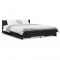 vidaXL Cadru de pat cu sertare, negru, 120x190 cm, lemn prelucrat
