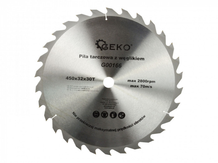 Disc pentru lemn, 450x32x30T, Geko G00166